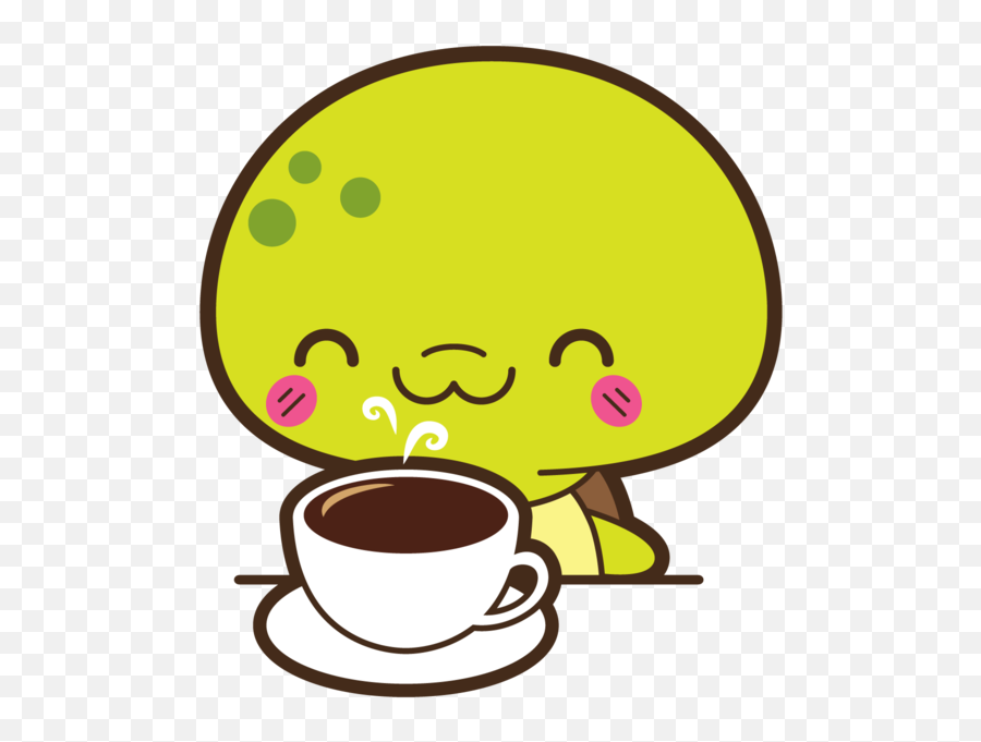 Happy Turtle Loves Coffee Clipart - Full Size Clipart Emoji,Christmas Coffee Clipart