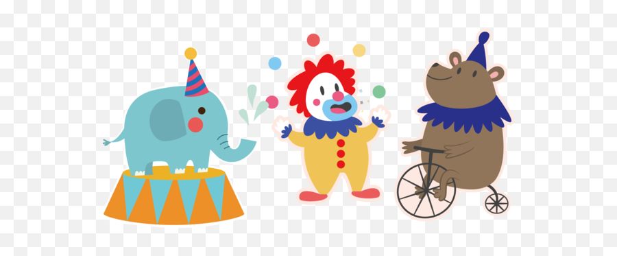 Circus Clown Birthday Toy Food For New Year - 1500x1500 Emoji,Clown Hat Png
