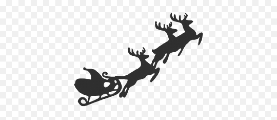 Fired Up Tiles - Santa Team Reindeer Emoji,Santa And Sleigh Clipart