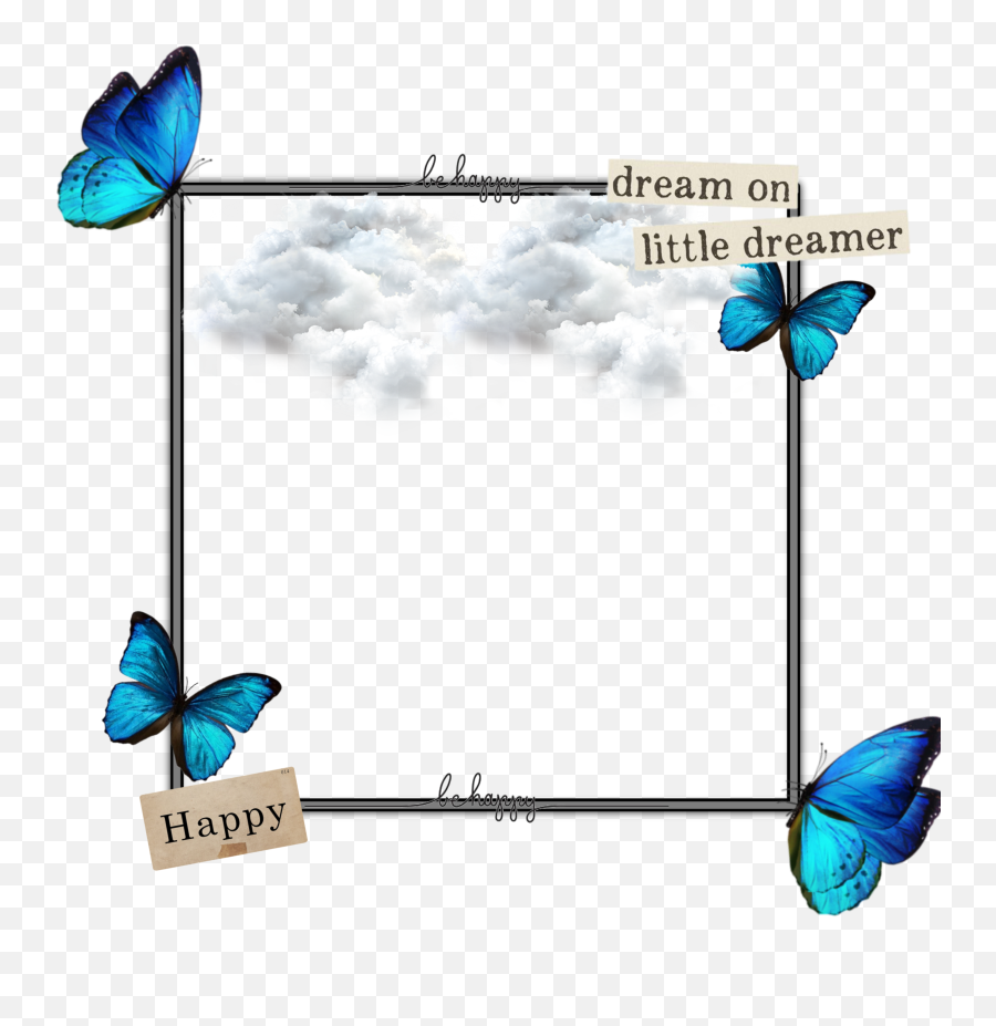 Happy Butterfly Blue New Sticker By K Emoji,Dreamer Clipart