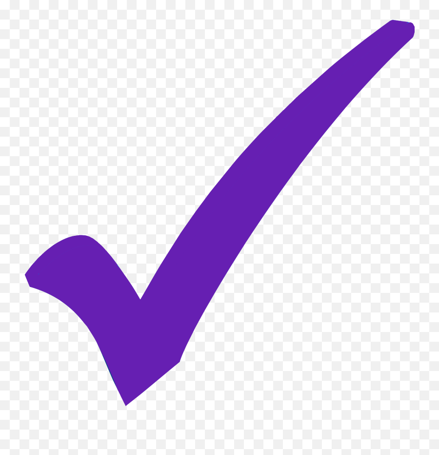 Checkmark Clipart Purple Checkmark - Purple Check Mark Clipart Emoji,Check Mark Clipart