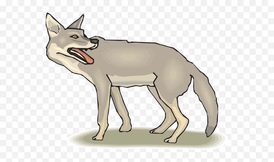 Coyote With Tongue Clip Art At Clkercom - Vector Clip Art Coyote Clipart Png Emoji,Tongue Clipart