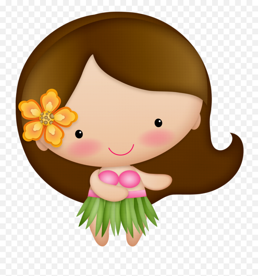 Download Tropics Clipart Dancer - Dibujos De Niñas Hawaianas Emoji,Luau Clipart