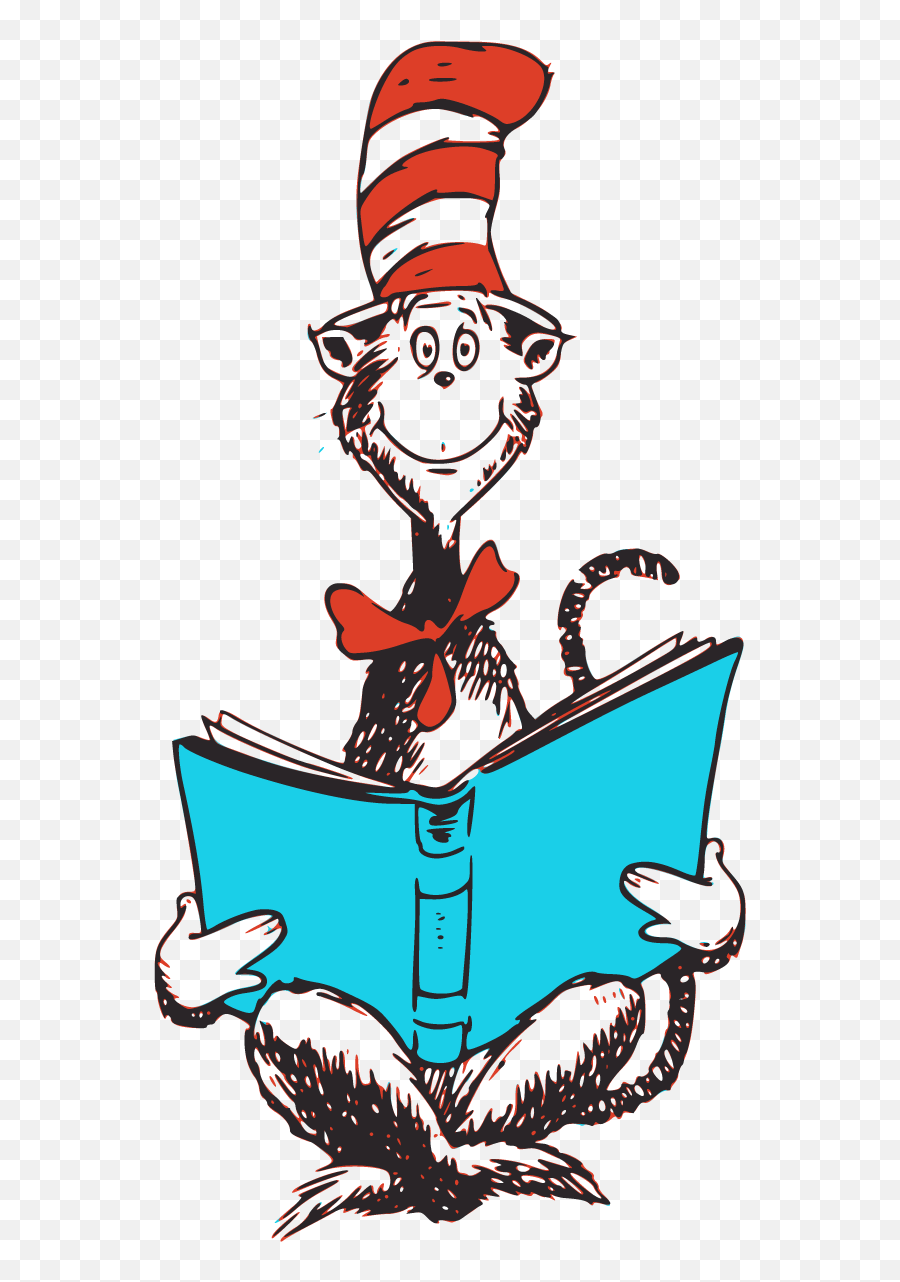 Pin On Grinch Clipart Cat In The Hat Clipart Dr Seuss - Cat In The Hat Reading A Book Emoji,Grinch Clipart