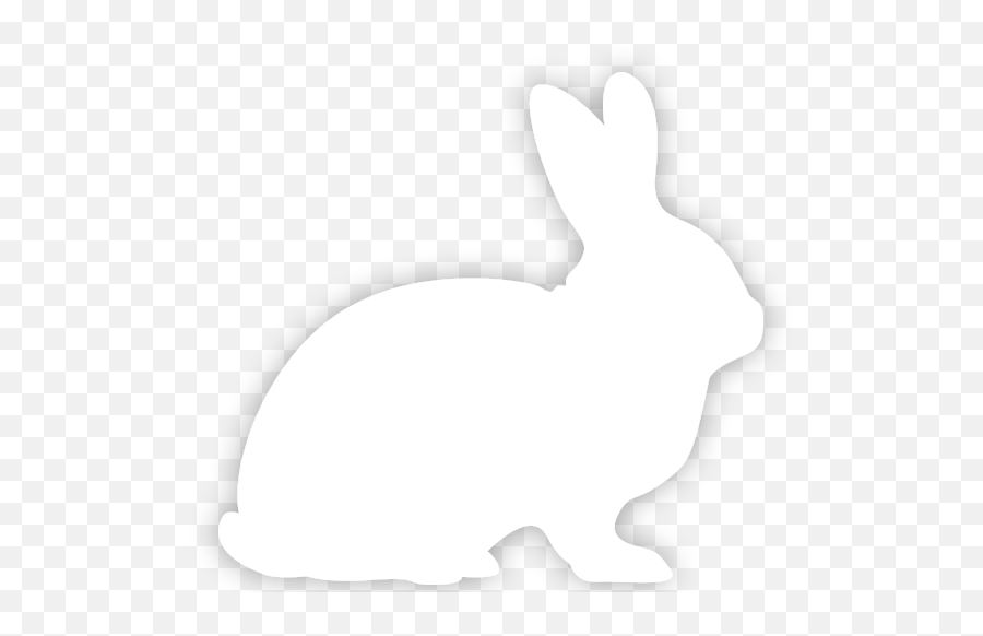 Pet Obesity - Rabbit Silhouette White Transparent Cartoon White Rabbit Silhouette Clipart Emoji,Bunny Clipart Black And White
