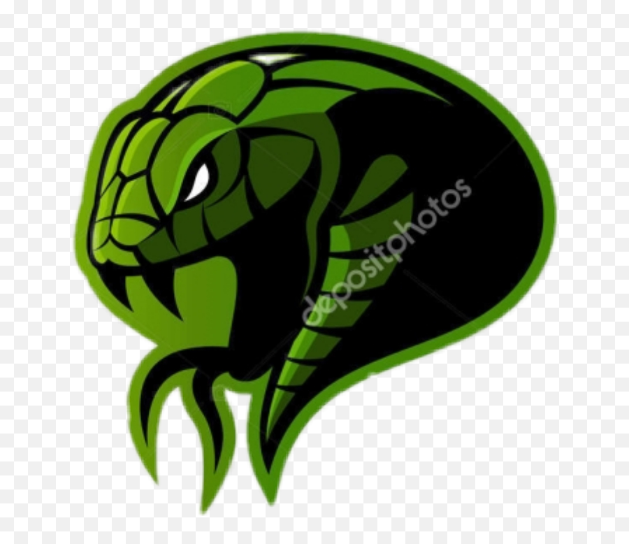Snake Logo Sticker By Miniaturefortniteita - Snake Head Logo Black Background Emoji,Snake Logo