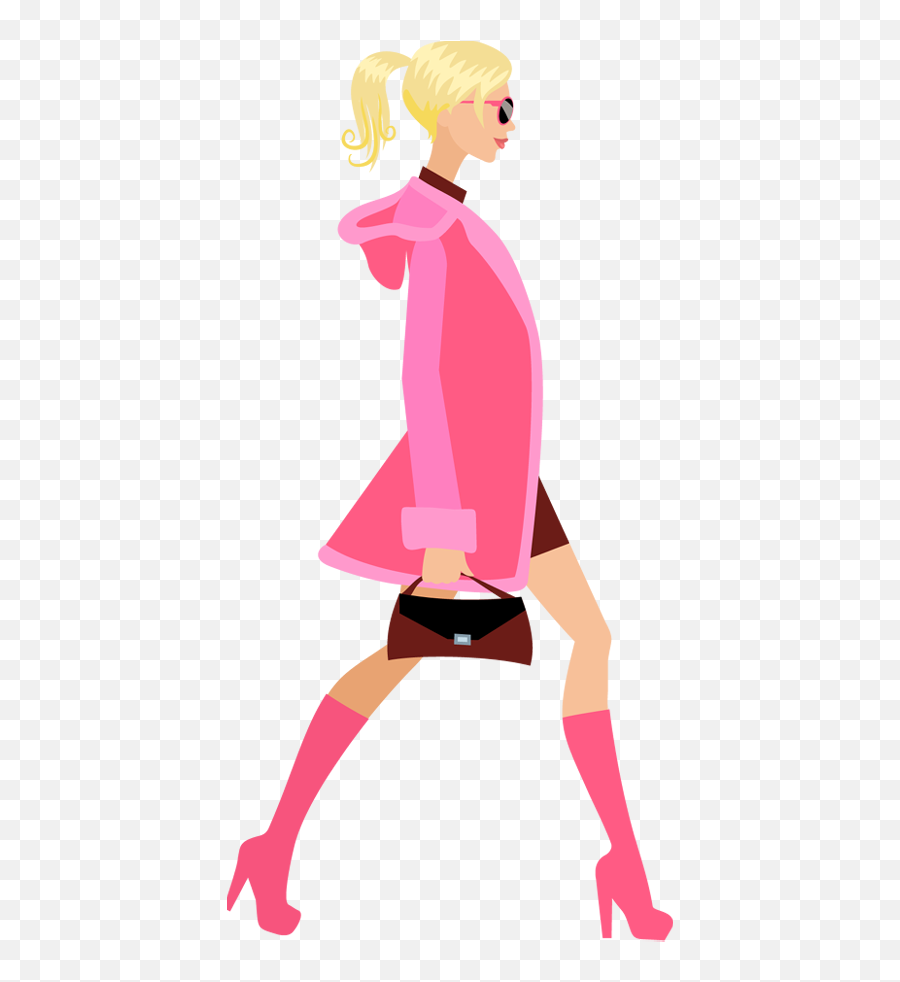 Download Fashion Shopping Clipart Png - Fashion Girl Cartoon For Running Emoji,Shopping Clipart