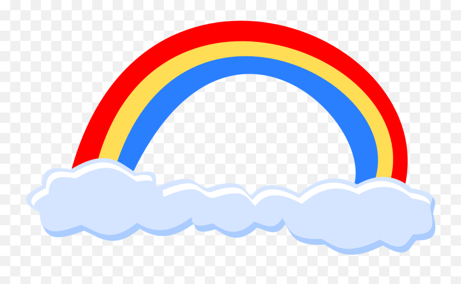 Simple Clipart Rainbow Png Transparent - Rainbow Simple Png Emoji,Simple Clipart