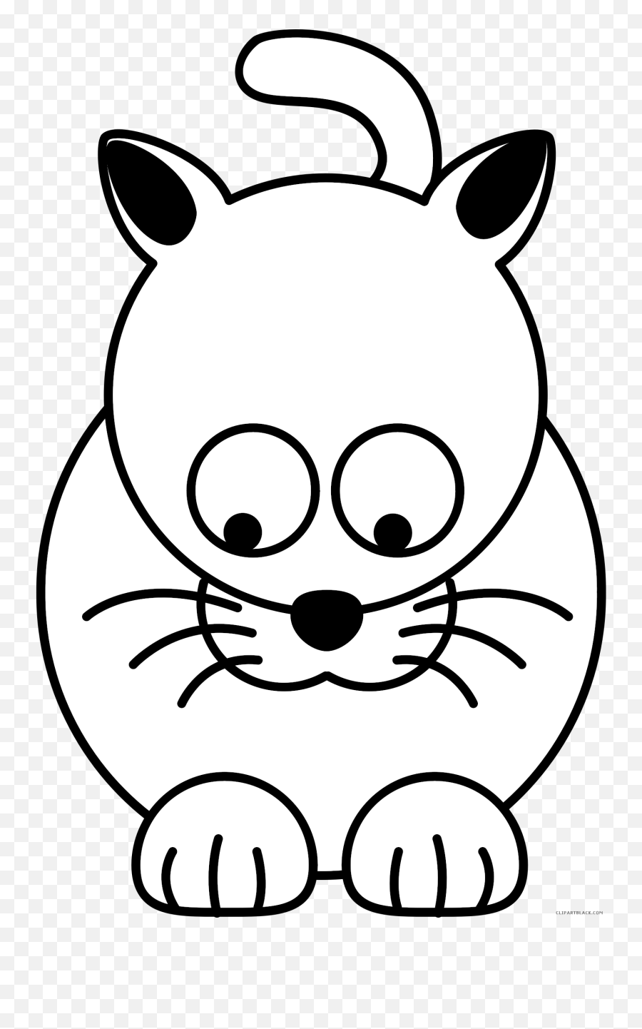 Kitty Cat Animal Free Black White - Clip Art Emoji,Cat Clipart Black And White