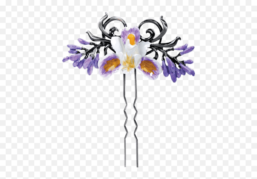 Purple Iris Hair Pin - Ytc Summit 7525 Purple Iris Hair Pin Emoji,Iris Flower Clipart