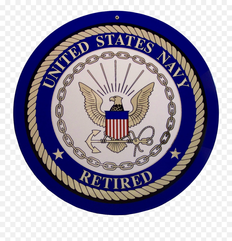 Navy Retired Sublimation Process Vintage Metal Sign - Old Emoji,Metal Logo Signs