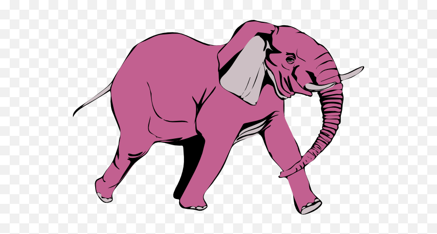 Pink Elephant Clip Art At Clkercom - Vector Clip Art Online Emoji,Elephant And Piggie Clipart