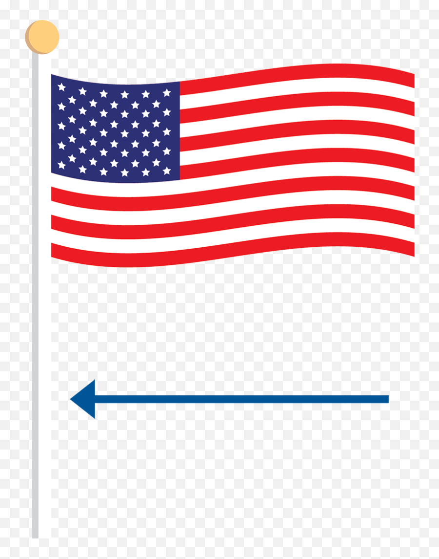 Transparent Flag Pole Clip Art - Usa Flag Waving Png Full Emoji,Usa Flag Clip Art Png