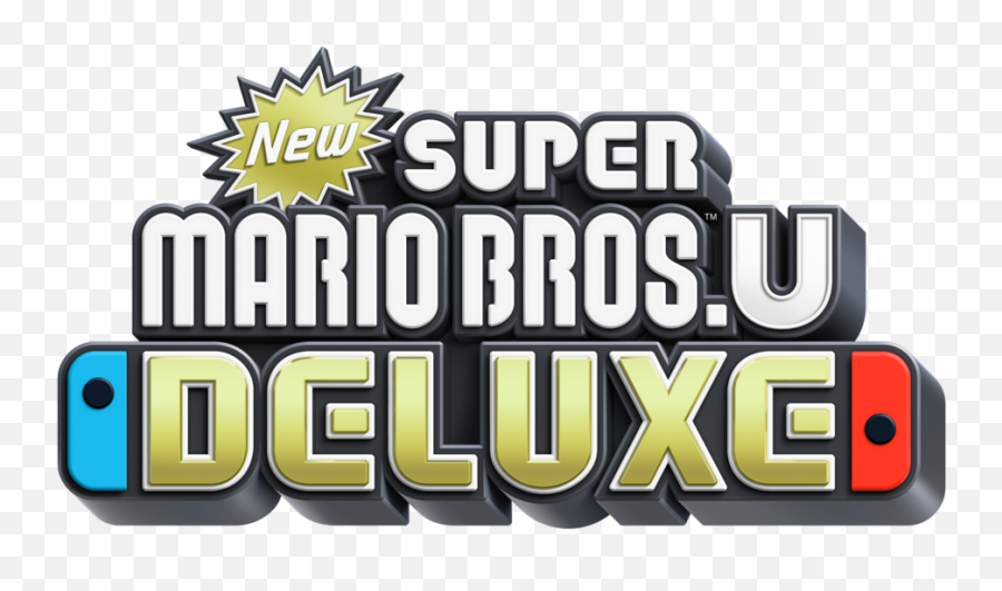Download New Super Mario Bros U Deluxe Logo - Super Mario Mario Bros U Deluxe Png Emoji,Wii U Logo