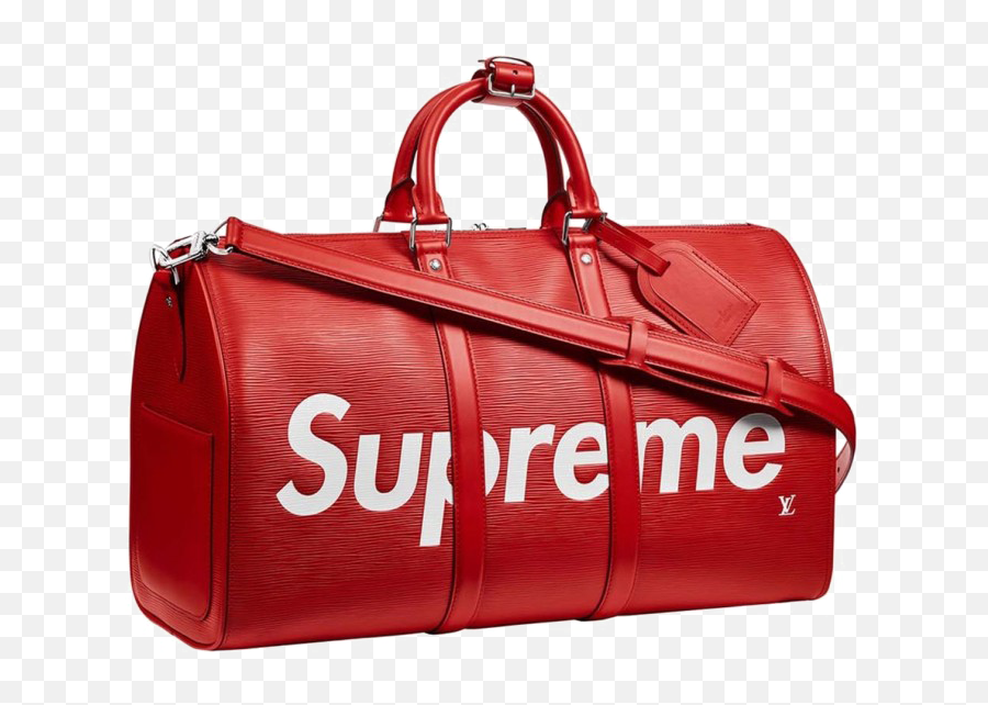 Duffle Bag Png Download Image - Supreme X Louis Vuitton Louis Vuitton X Supreme Keepall Bandouliere Epi Emoji,Louis Vuitton Logo Png