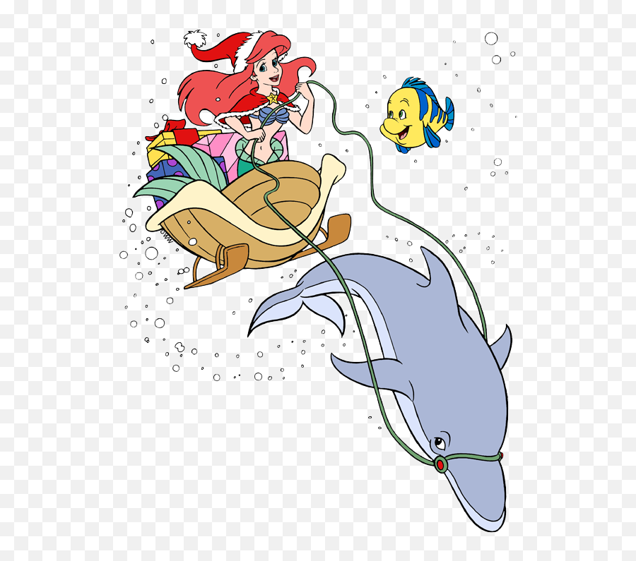 Ariel Little Mermaid Png - Ariel As Santa Claus Flounder The Little Mermaid Ariel Christmas Emoji,Little Mermaid Clipart