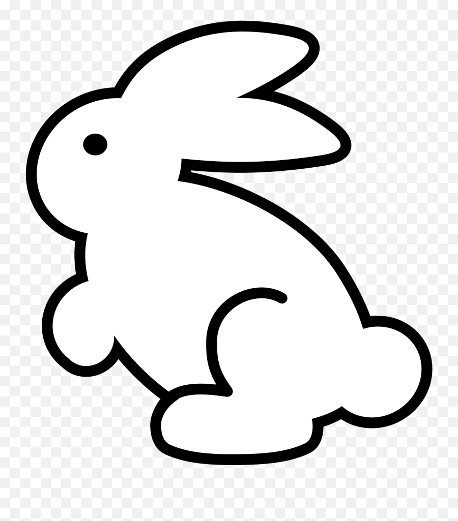 Rabbit Black And White Rabbit Clipart - Black And White Bunny Clipart Emoji,Rabbit Clipart