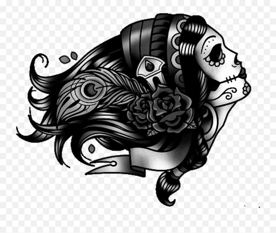 Freetoedit - Black Gray Tattoo Design Emoji,Rose Tattoo Png
