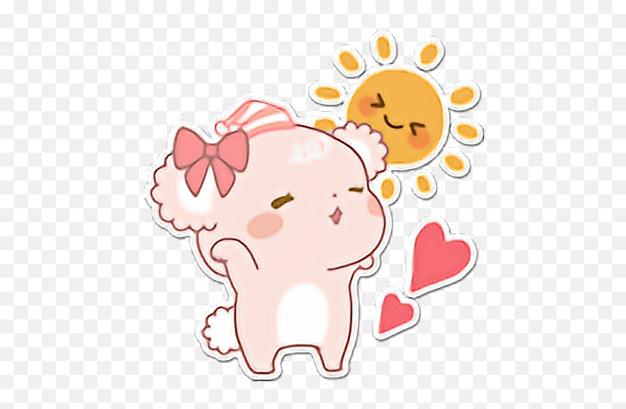 Sugarcubs Girl Goodmorning Sunny Wakeup Cute - Stickers Sugar Cubs Stickers Transparent Emoji,Logo De Facebook Png