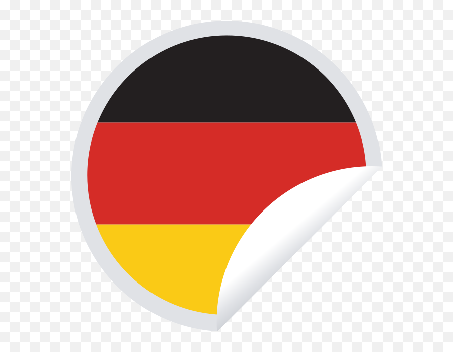 Peeling Sticker With The German Flag In - Language Emoji,Germany Flag Png