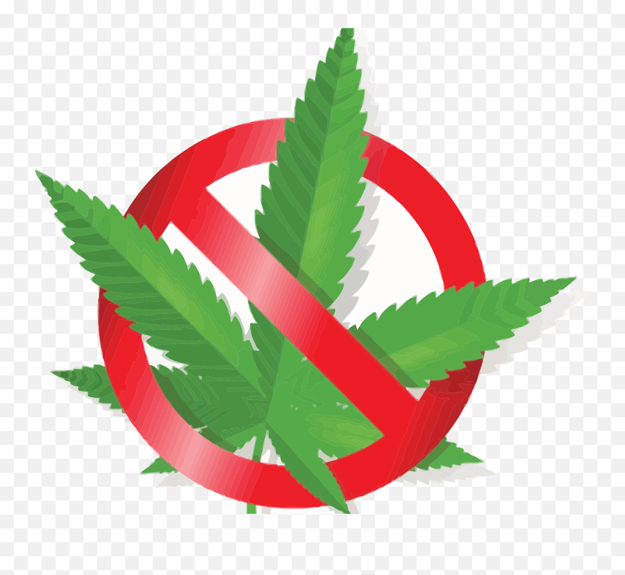 No Cannabis Clipart - Vector Graphics Emoji,Weed Png