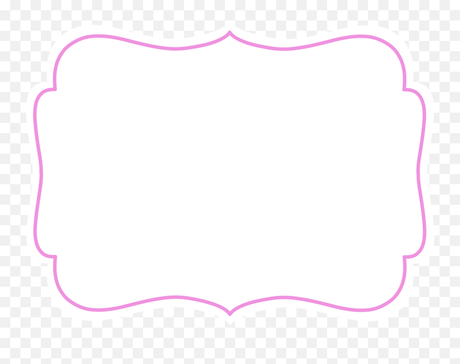 Transparent Label White With Pink Border - Dot Emoji,Pumpkin Border Clipart