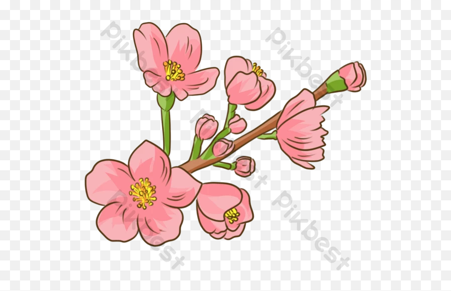 Pink Cherry Blossom - Png Emoji,Cherry Blossom Png