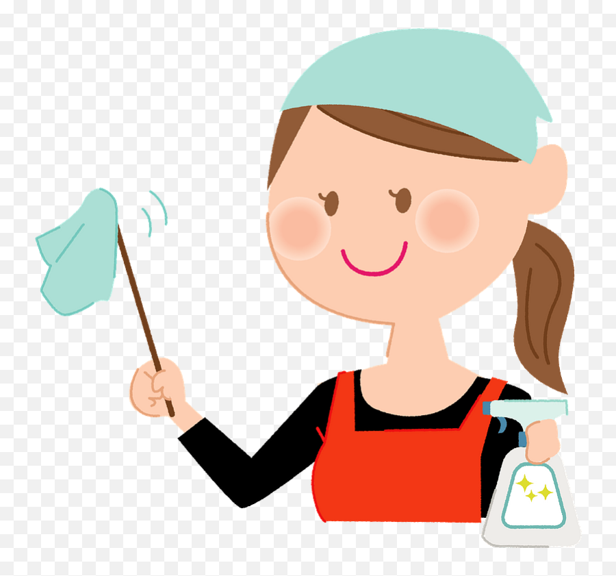 Woman Is Cleaning Clipart - Cleaner Of A Store Clipart Emoji,Cleaning Clipart