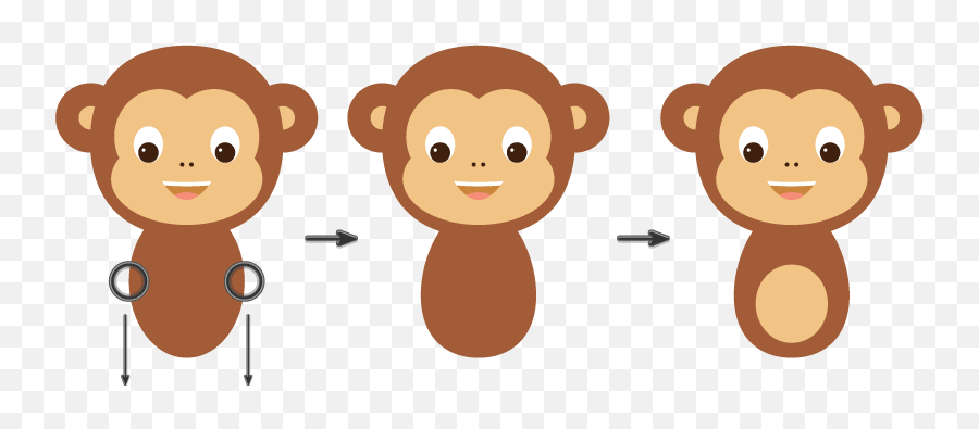 Cartoon Monkey Body Emoji,Create Clipart