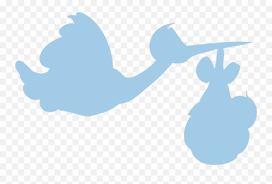 Baby Clipart Png - Stork Carrying Baby Silhouette Emoji,Baby Clipart