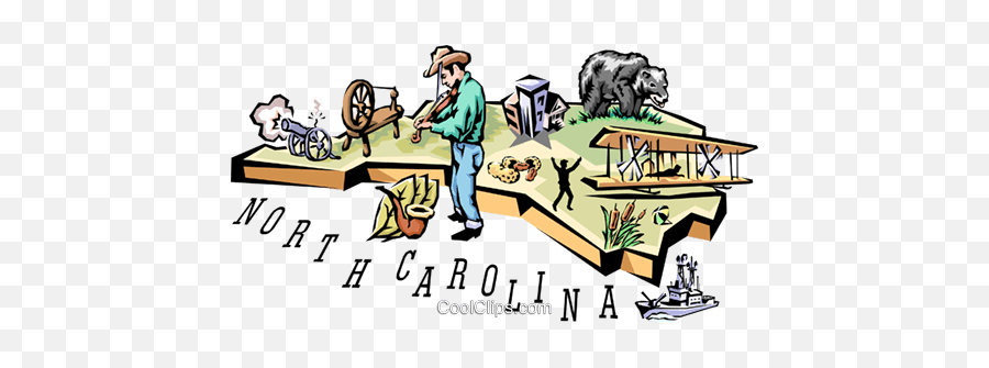 North Carolina Vignette Map Royalty Free Vector Clip Art Emoji,North America Clipart