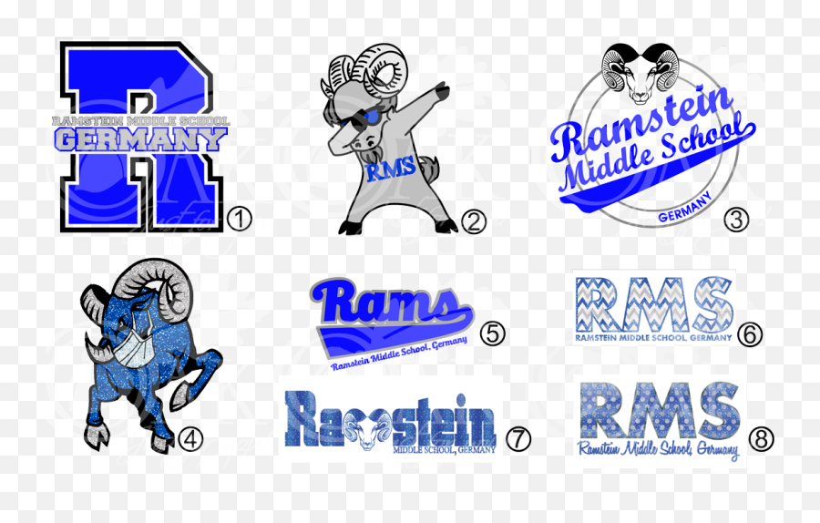 Ramstein Rams Spirit Logo Options - Language Emoji,Rams Logo