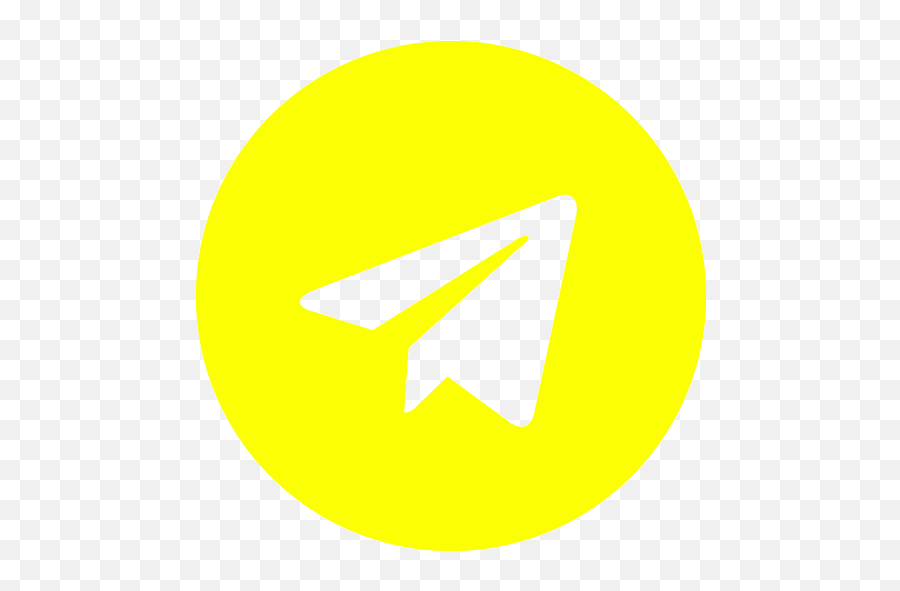 Yellow Telegram 3 Icon - Free Yellow Social Icons Dot Emoji,Telegram Logo