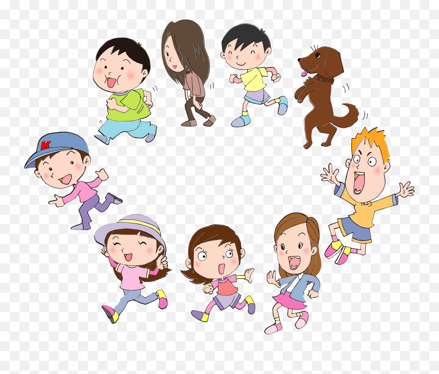 Group Of Children Are Playing Clipart Free Download Emoji,Children Playing Clipart