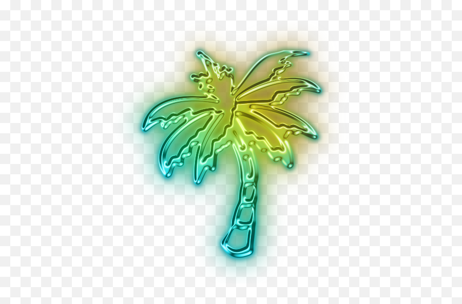 Palm Tree Clipart Neon - Neon Palm Tree Png 512x512 Png Neon Palm Tree Png Emoji,Palm Tree Png
