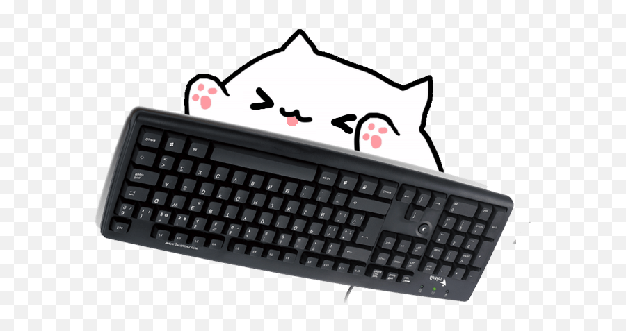 Bongo Cat Programming Typing - Bongo Cat Keyboard Emoji,Bongo Cat Png