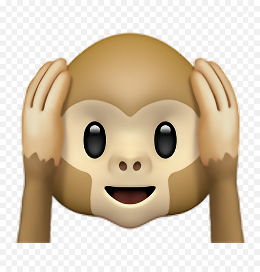 Eye Emoji Png - Monkey Emoji Transparent Transparent Monkey Covering Ears Emoji,Emoji Transparent Background