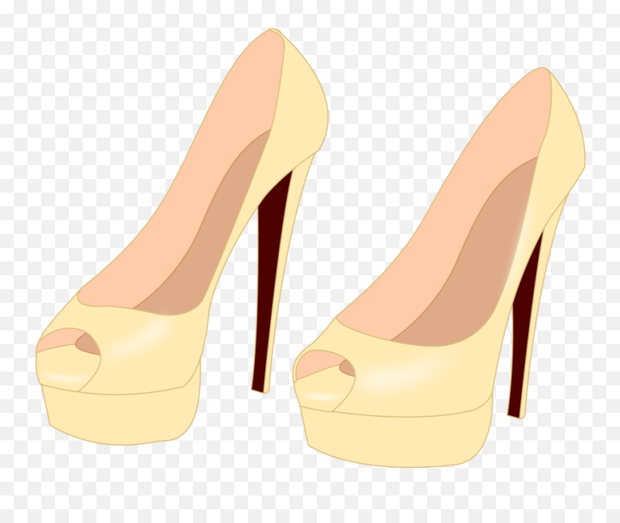 Peach Leg High Heeled Footwear Png - Open Toe Emoji,High Heel Clipart
