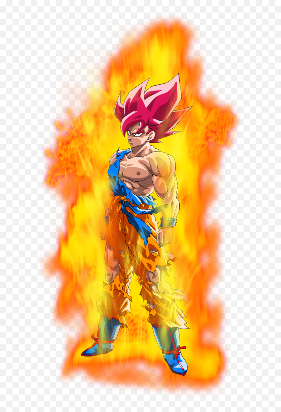 Goku Super Saiyan God Aura Transparent - Goku Super Saiyan Png Hd Emoji,Super Saiyan Png