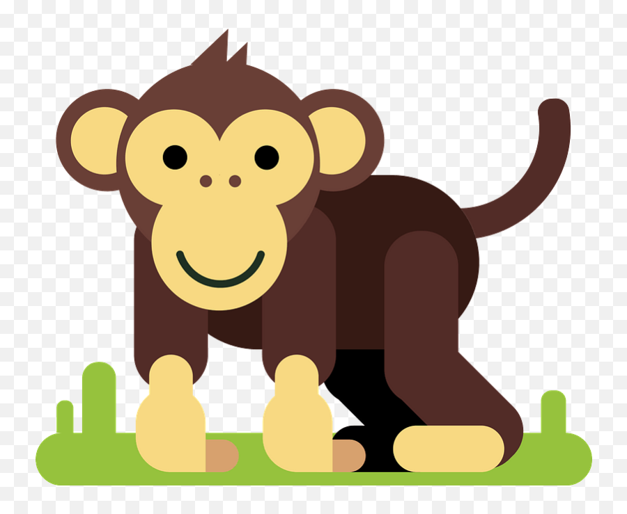 Monkey On Grass Clipart - Whats Missing Or Wrong Png Reading For Kg 2 Emoji,Wrong Png