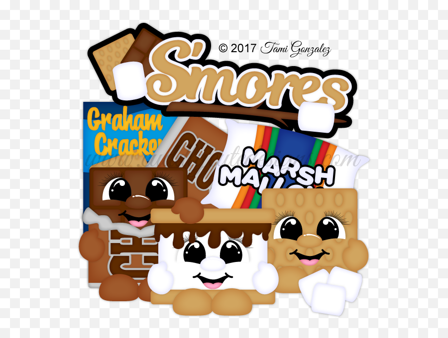 Smores Cuties - Happy Emoji,S'mores Clipart