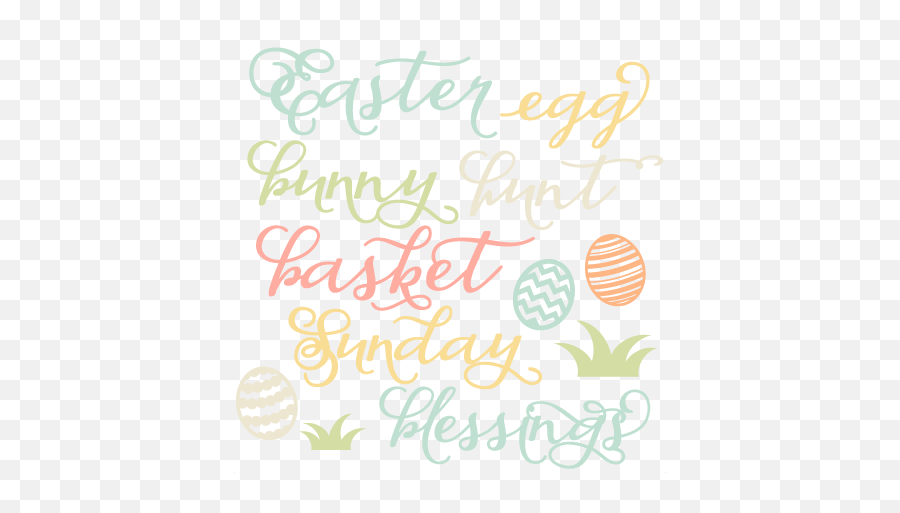 Easter Word Set Scrapbook Cuts Svg Cutting Files Doodle Cut - Event Emoji,Doodle Clipart