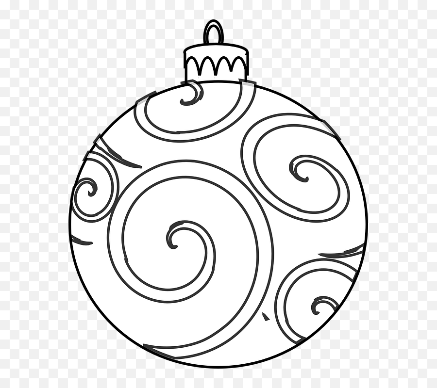 Christmas Ornament Outline Clipart - Christmas Ornaments Designs Drawing Emoji,Christmas Ornament Clipart