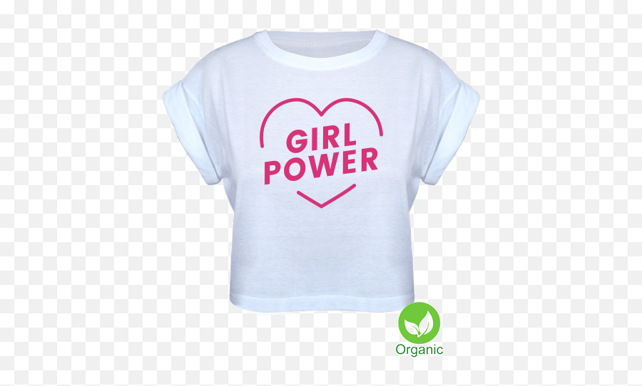 Ladies Crop Top With Printing Girl Power - Girl Power Top Emoji,Girl Power Png