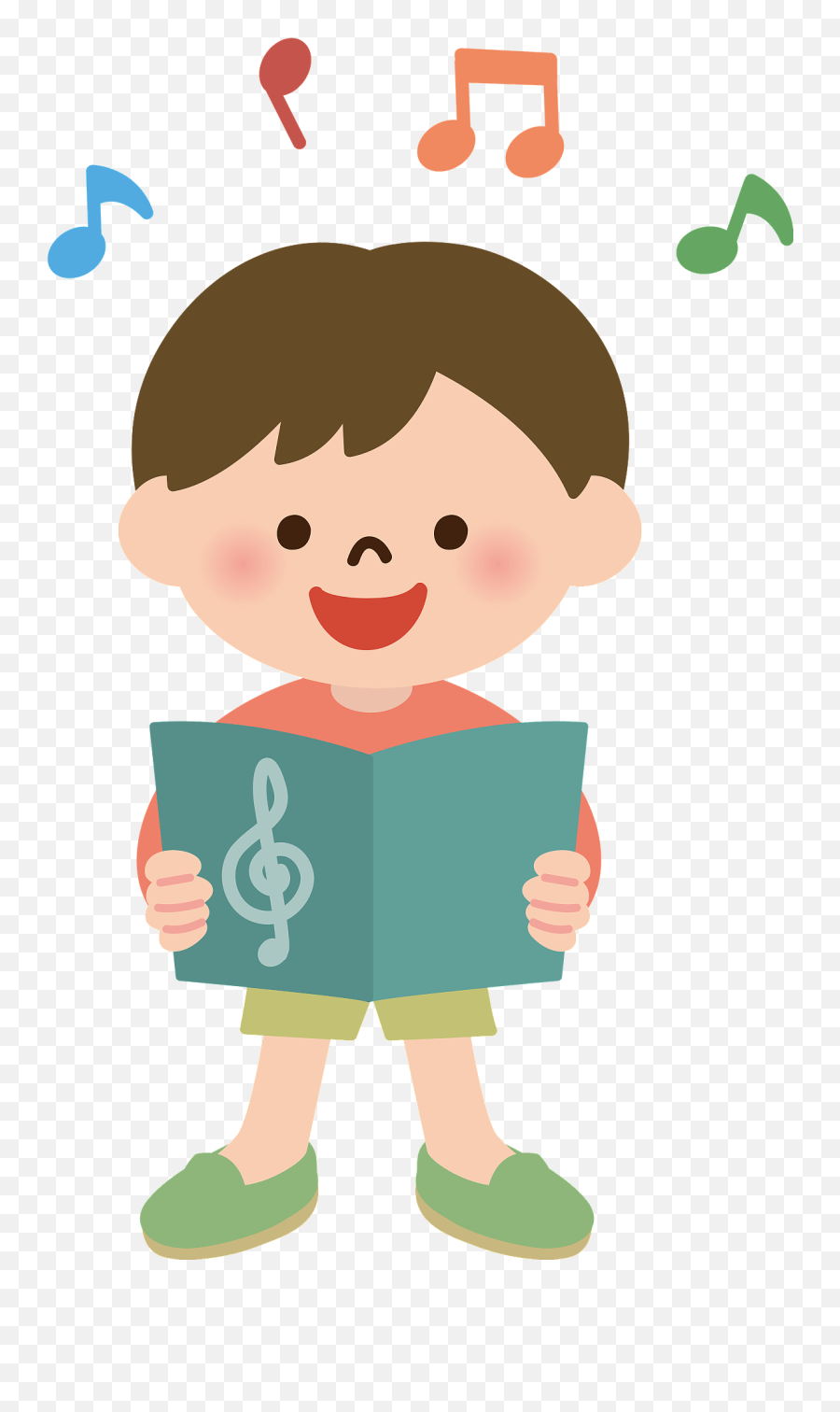 Boy Is Singing Clipart - Boy Singing Clipart Png Emoji,Singing Clipart