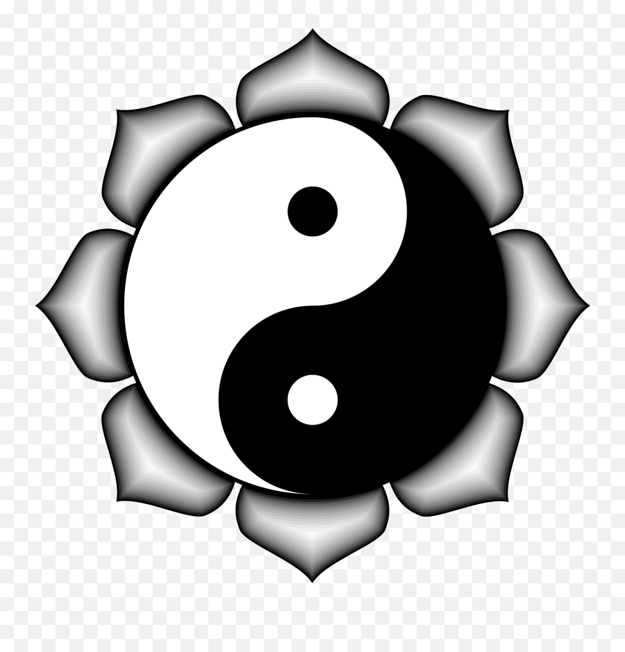 Yin Yang Lotus Flower Pnglib U2013 Free Png Library - Yin Yang Png Emoji,Lotus Flower Transparent Background