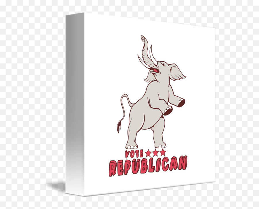 Vote Republican Elephant Mascot Cartoon By Aloysius Patrimonio Emoji,Republican Elephant Png