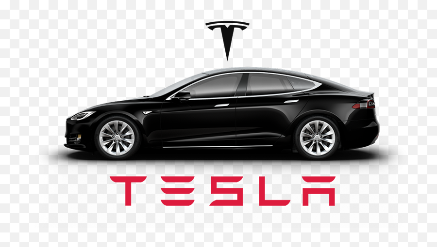 Download Tesla Logo And Black Model S - Black Tesla Model S Blue 2017 Model S Emoji,Tesla Logo Png