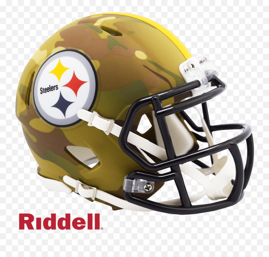 Pittsburgh Steelers - Camo Alternate Speed Riddell Mini Emoji,Steelers Football Logo