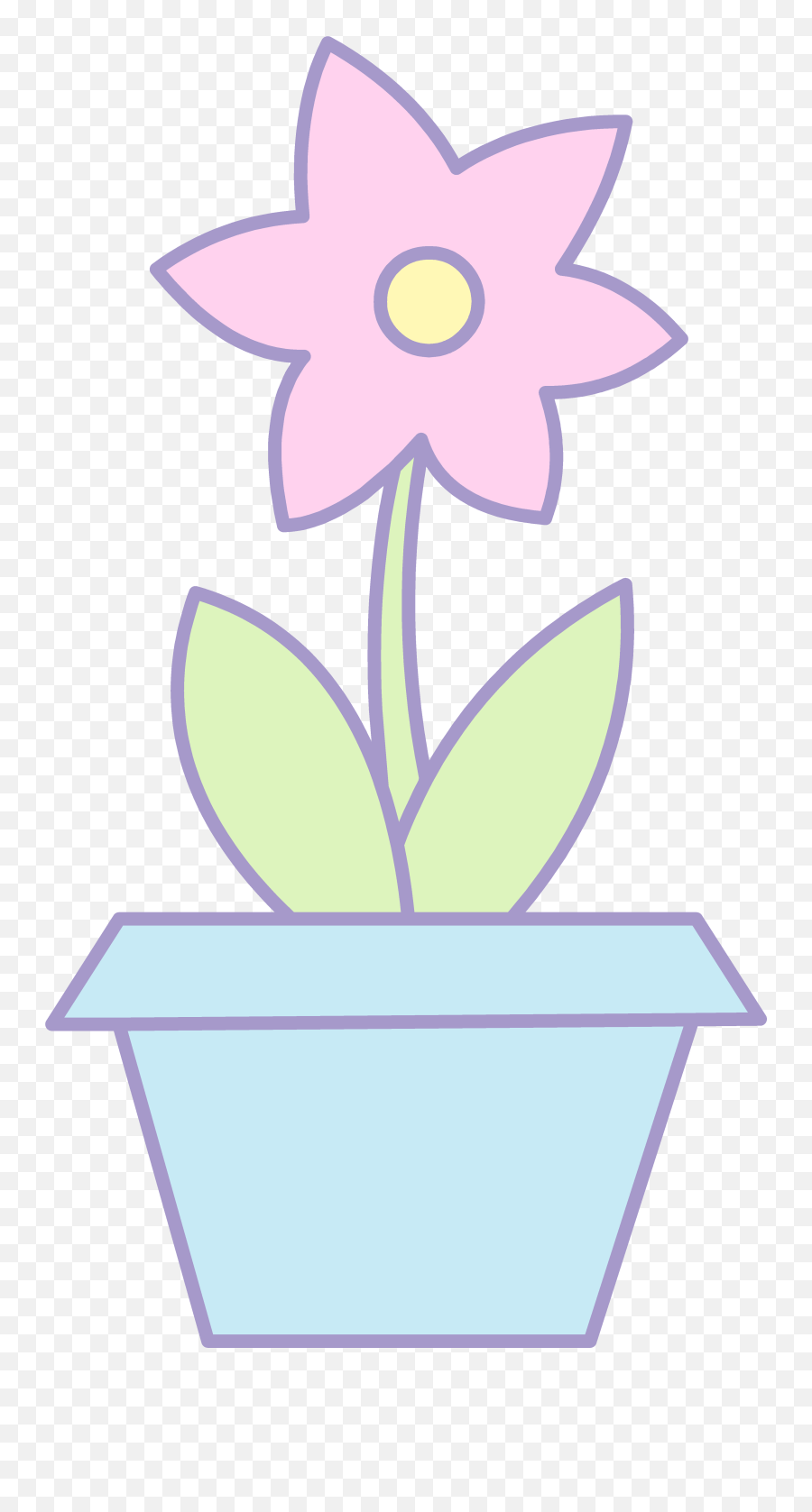 Clip Art Cute Flower In Pots - Girly Emoji,Flower Pot Clipart